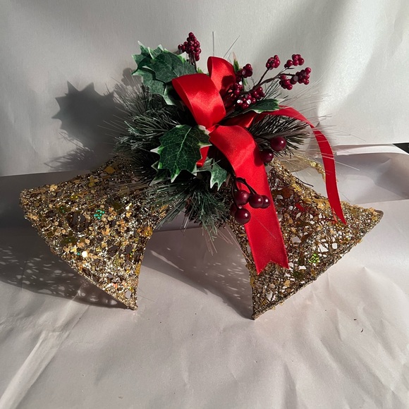 Lighted Color Changing Christmas Bells Gold Bells - Picture 5 of 11